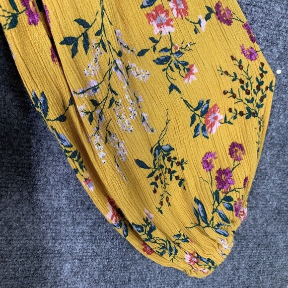 Altar’d State Boho Crop Full Top Prairie M Balloon Sleeve Button Back Floral - Picture 7 of 16